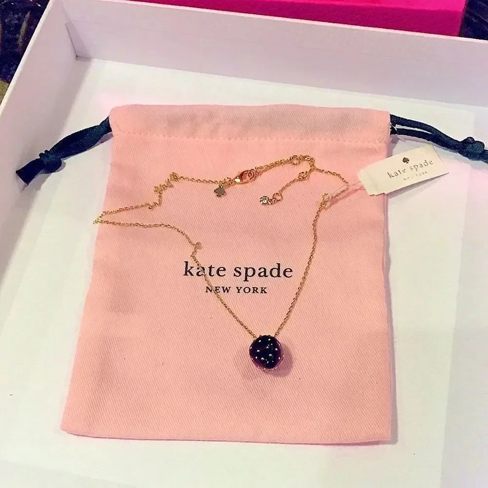 KATE SPADE STRAWBERRY MINI PENDANT NECKLACE